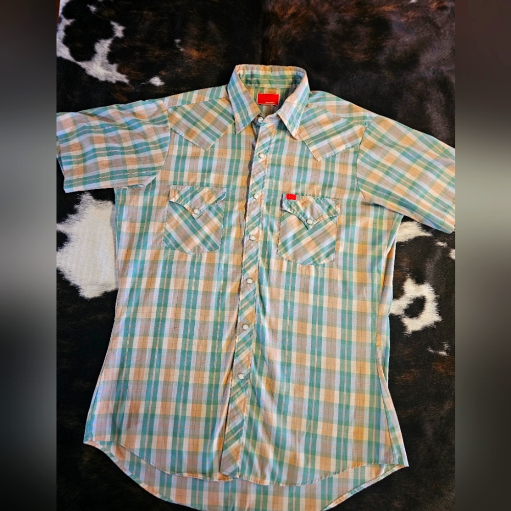 ELY plains , Men's Medium, Vintage Pear Snap